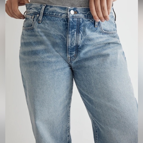 NWOT Madewell Low-Slung Straight Jeans in Olvera Wash Size 33 - Picture 7 of 16
